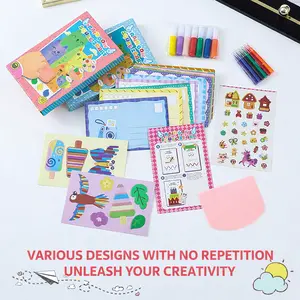 Magic Dot Scratch Painting Party DIY Gifts for Girls and Boys, Squeegee Art Craft Kit, Creative Painting Kit, Rainbow Scratch Paper Art Set Notebooks