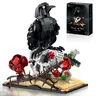 BUILDIFY Gothic Raven & Skull Art Building Set 758 PCS with Crow Skulls Roses & Books Dark Botanical Art Block Kit Perfect Gift for Gothic Fans & Brick Collectors Halloween Valentine’s Day & Christmas Decor
