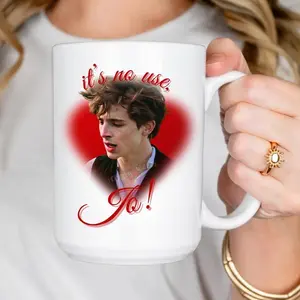 [Sale off up to 65%] Ceramic Mug, Quote 'it's no use jo' from Little Women Timothee Chalamet Laurie, Gift for Book Lovers, Literary Quote Mug, Timothee Chalamet