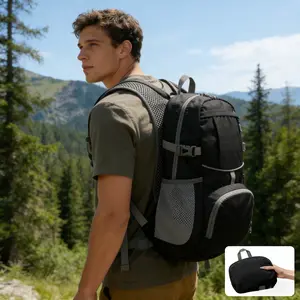 Hiking Foldable Daypack Backpack: 25L Ultra Lightweight Packable Outdoor Travel Day Pack for Woman Man Chest Strap Chest Strap Durability