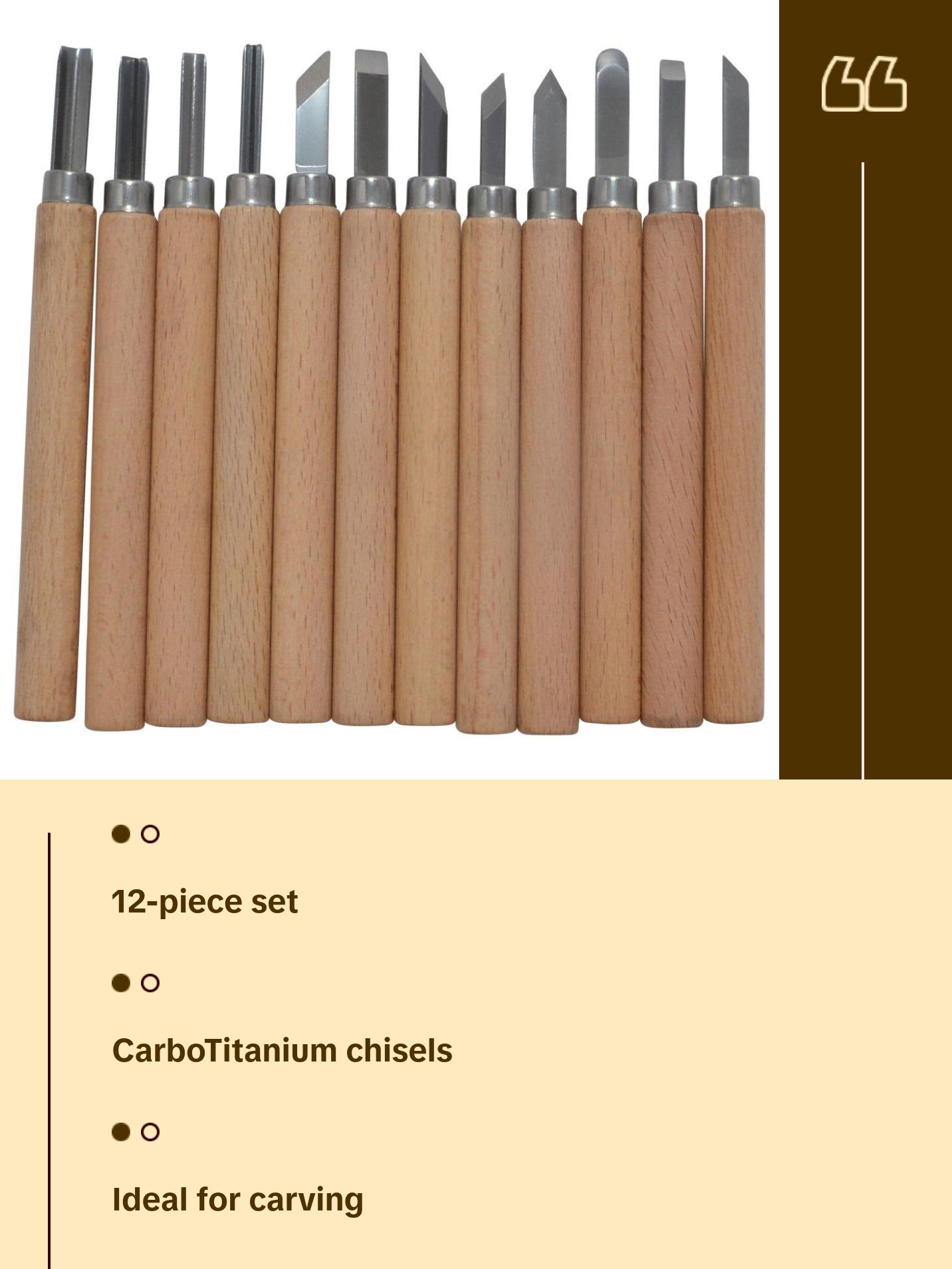 Westcott CarboTitanium Carving Tools Set, 12-Piece Set (17979-Parent)