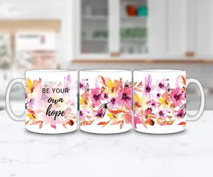 Be your own hope customizable flowers coffee mug
