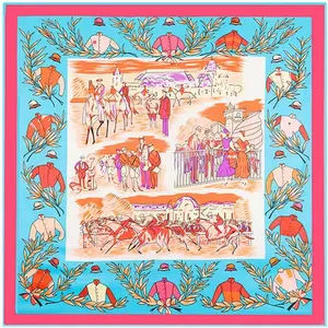 Horse Racing Silk Scarves, Equestrian Scarf - Available in 2 Colors #C008