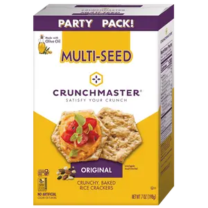 Crunchmaster Multi-Seed Original Gluten-Free crackers, Party Pack, 7 oz. Bag in Box