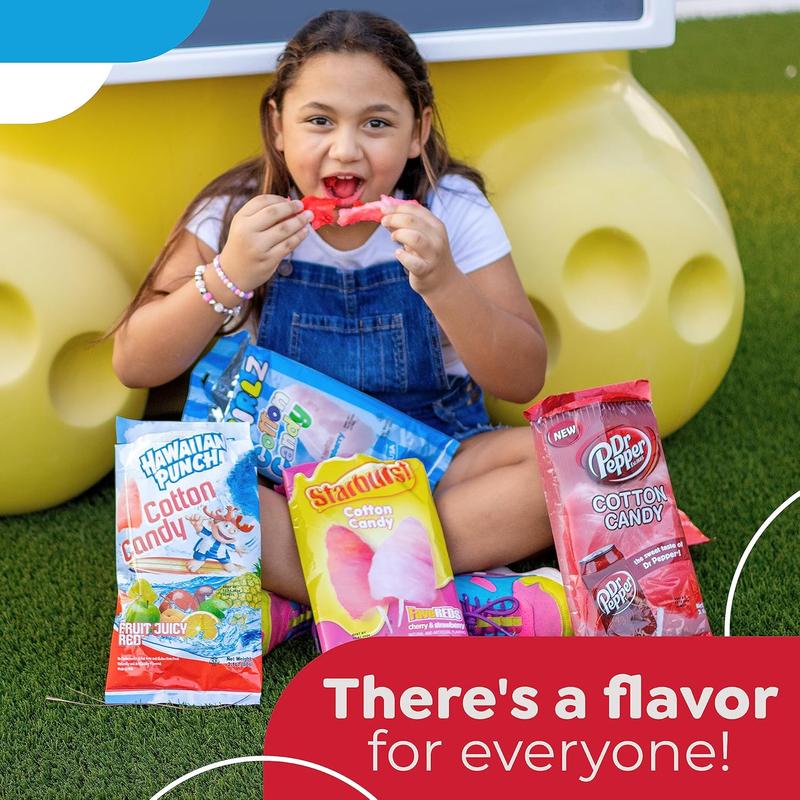 Candylandia Cola Cotton Candy Bulk - Sweet Carnival Cotton Candy w/Classic Dr. Pepper Flavor - Party Favors for Birthday Parties & More - Flavored Bag - 2 Bags