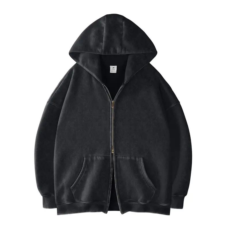 FAIABLE Men´s Hoodies Unisex Oversized Zip-Up Hoodie for Women