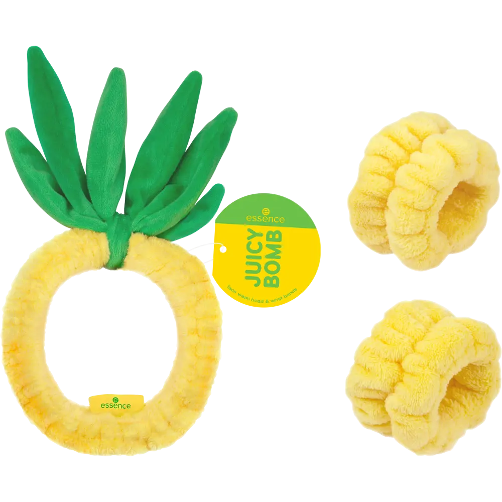 JUICY BOMB PARTY face wash head & wrist bands