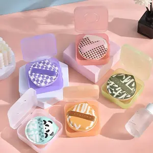 One Powder Puff Storage Box, Portable Travel Box, Square Durable Makeup Puff Protection Casing Support-Breathable and Dustproof