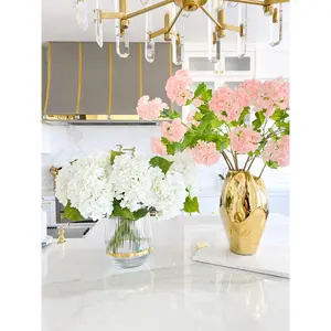 White Real Touch Faux Hydrangea Stem