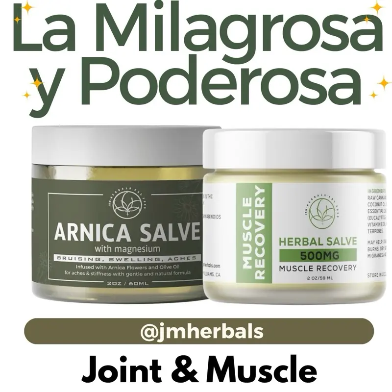 Arnica & Herbal Salve Bundle, Muscle Recovery Balm with Essential Oil for Health, Wellness & Therapy