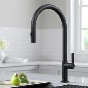 Kraus  Oletto High-Arc Single Handle Pull-Down Kitchen Faucet, Matte Black
