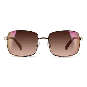 Velvet Eyewear Ruby Classic Rectangular Sunglasses - Rose Gold Frame & Mirror Lens - V760RG71 - 100% UV Protection - Lightweight Comfortable Design