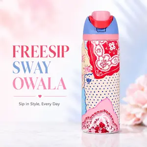 [NEW 2026 Limited] Owala UO Exclusive Hankies Print Insulated Water Bottle – Leakproof FreeSip Lid, BPA-Free, Cold 24H / Hot 12H