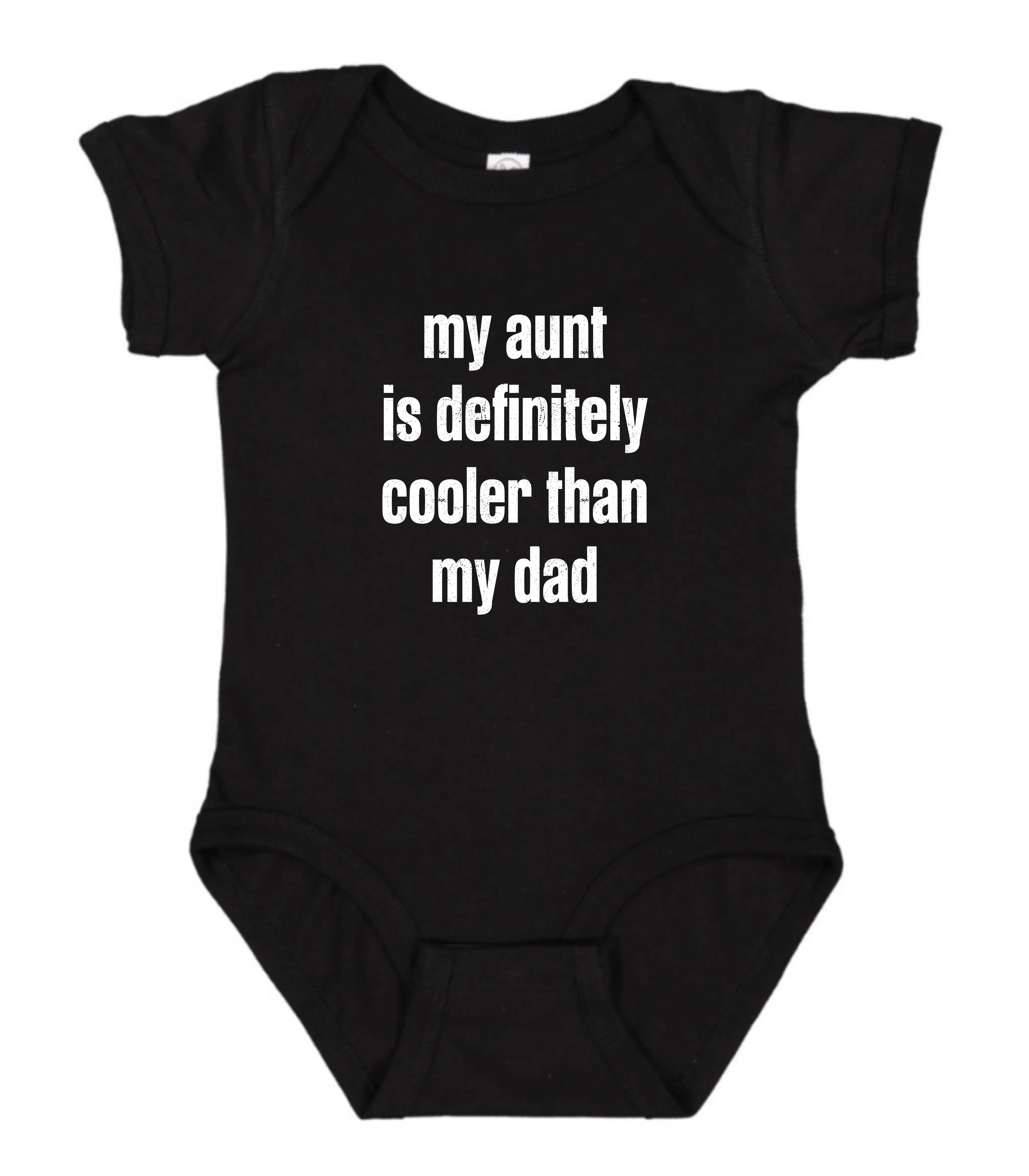 my aunt is definitely cooler than my dad Onesie, Funny Baby Bodysuit, Baby Shower Gift, Cotton Newborn Outfit, Pregnancy Announcement Onesie