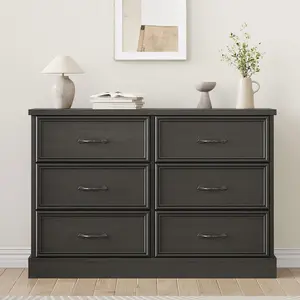 Garvee Nightstand with Drawer, Black