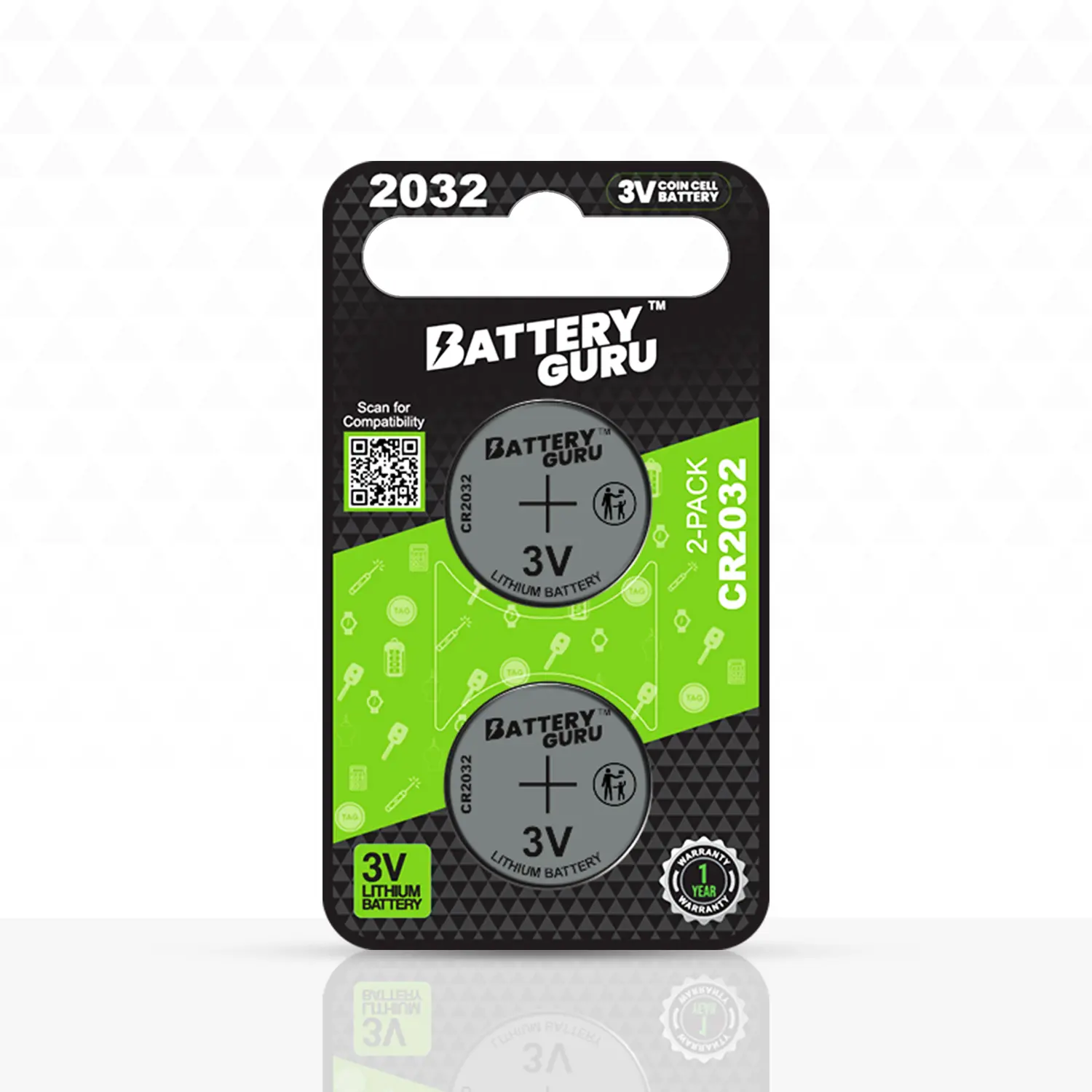 BatteryGuru Car Key Battery CR2032 (Pack of 2) 1ST EDITION BatteryGuru Car Key Battery CR2032 (Pack of 2) 1ST EDITION