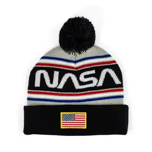 NASA Black & White Knitted Beanie
