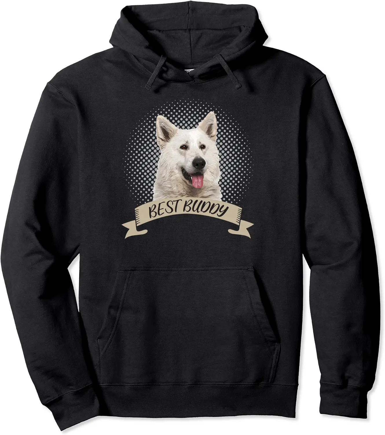 White Swiss Shepherd Best Buddy Pullover Hoodie - Mohamedab Shop 50B0BP2B8DPB
