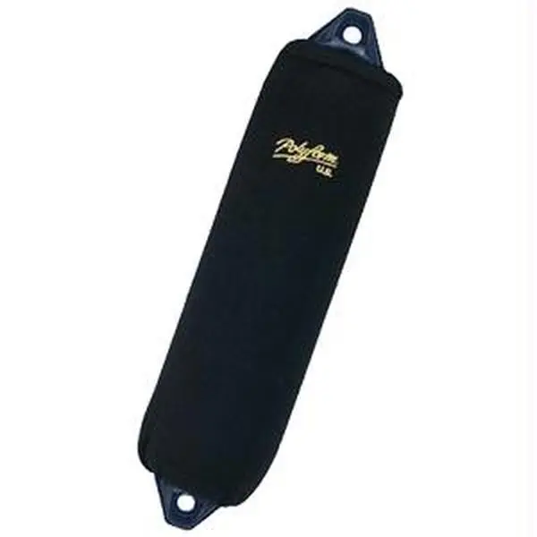 POLYFORM US EFC-5 Boat Fender Cover for F-5, Polyester, Hand-Crafted, UV Resistant, 1/4" Line Drawstring Closure, for Boating, Black