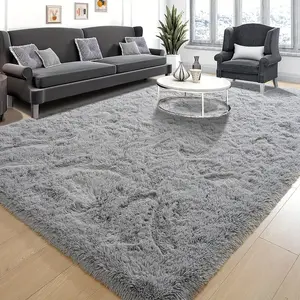 Ultra Soft Solid Color Plush Area Rug, Fluffy Area Rug, Long Pile Carpet for Living Room, Bedroom, and Window Sill, Cozy Floor Mat for Home Decor
