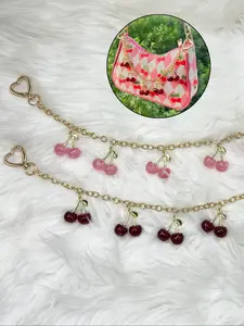 Cherry Design Bag Chain, Sparkling Simulated Cherries, Cherry Pendant Keychains, Bag Charm Keychain, Can Be Used As Bag Extension Chains/Decorative Chains, Hung On Armpit, Tote And Other Bags, Women's Valentine's Day, Mother's Day Gifts