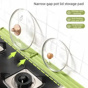 Narrow-slit pot lid storage mat, kitchen countertop, stovetop, spatula, cutting board multi-functional storage mat.