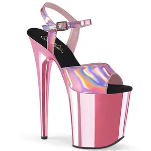 8 Inch Heel FLAMINGO-809HG Baby Pink Hologram