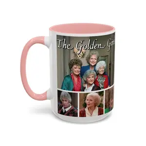 [Sale Up To 50%] The Golden Girls Accent Mug, 15oz Cup for Coffee, Tea, Cocoa - Funny TV Show