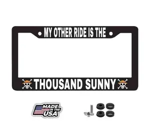 My Other Ride is The Thousand Sunny Straw Hat Pirate Car License Plate Frame