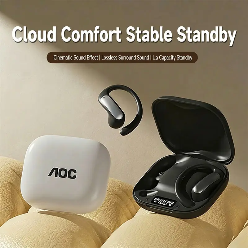 Wireless Bluetooth headphones, Bluetooth 6.0, OWS headphones, sports headphones, high-quality sound effect headphones, suitable for daily use with waterproof and comfortable wearing, suitable for daily calls, compatible with Android/iOS systems