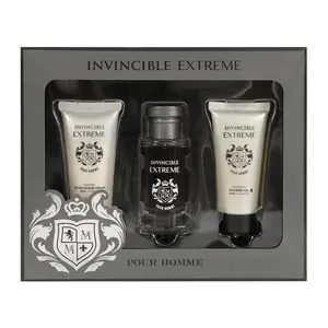 Invincible Extreme 3pc Gift Set Spray Cologne Eau de Toilette Shower Gel After Shave Cream for Men 50ml Regular Edition