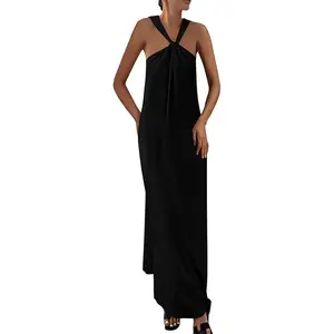 PrettyGarden Women's 2025 Casual Long Summer Dresses Sleeveless Strappy Loose Flowy Beach Vacation Maxi Dress with Pockets
