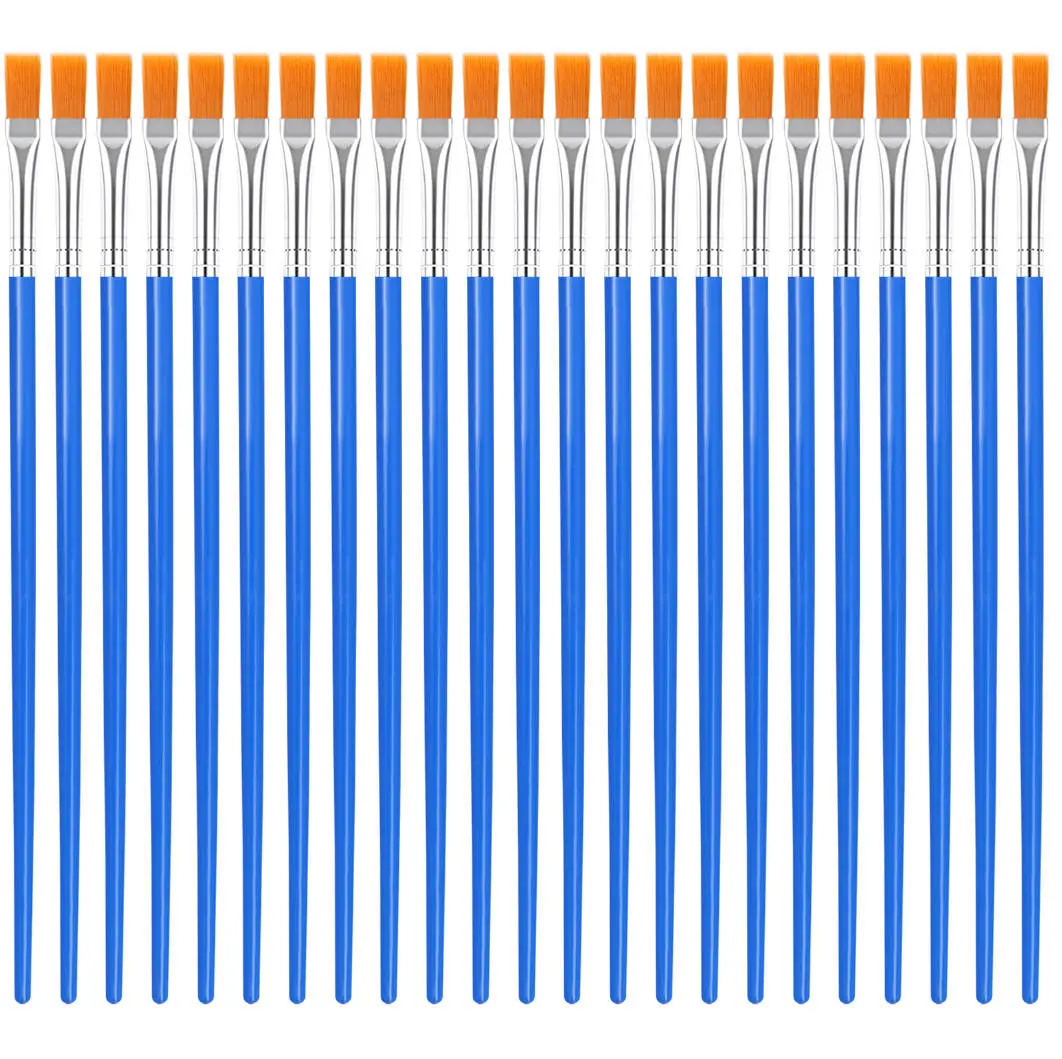 Autanch 126 Pcs Small Paint Brushes Bulk – A versatile set of flat and round pointed brushes, perfect for kids’ art projects, classroom crafts, and painting on various surfaces like canvas, acrylic, oil, and watercolor.