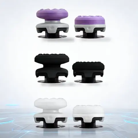 Professional Gaming Thumbsticks with Varied Height, Non-Slip Rubber Grip & Precision Rings, PS5/4 Galaxy-Purple & Black & White PS5 Accessories, Improved Accuracy & Comfort, Aim Assist for Xbox XBX Switch Pro Scuf Gaming Accessories