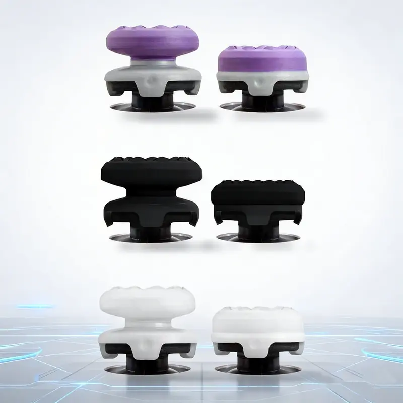 Professional Gaming Thumbsticks with Varied Height, Non-Slip Rubber Grip & Precision Rings, PS5/4 Galaxy-Purple & Black & White PS5 Accessories, Improved Accuracy & Comfort, Aim Assist for Xbox XBX Switch Pro Scuf Gaming Accessories