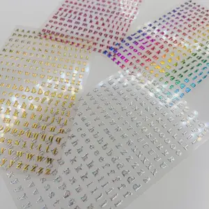 Metallic Letter Nail Art Sticker