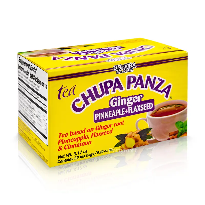 CHUPA PANZA Herbal Tea with Cinnamon, Ginger Root and Pineapple, Tea Bags Beverage(30ct)