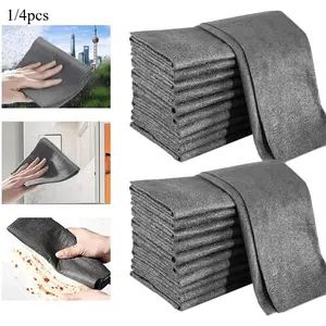 1/ 4pcs Magic Cloth Glass Cloth No Trace No Watermark Cleaning Cloth Cleaning Tool Microfiber Rag Quickly Clean Towels Scouring Pad