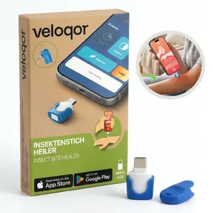 USB-C Smartphone Insect Bite Healer - Chemical-Free, Sensitive Skin-Friendly Relief from Itching & Swelling via Concentrated Heat, Summer Outdoor Essential