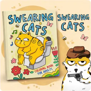 Swearing Cats Coloring Book for Adults: 30 Funny & Cute Swear Word Naughty Animal Designs for Men Women, Humor Stress Relief Color Pages for Relaxation (Humorous Adults Coloring)