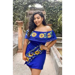 Blue Girasol Cenefa Dress