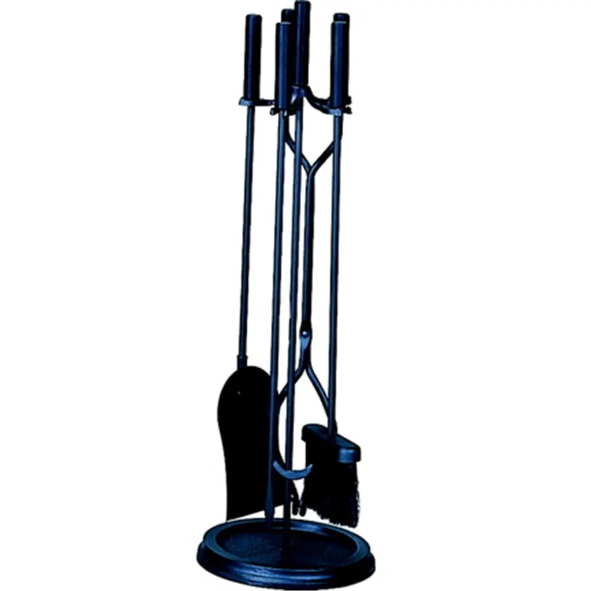 Uniflame F-1070 5-Piece Black Fire Set, Complete Fireplace Tool Set for Home Improvement, Patio Fire Pit Use, Complete Set