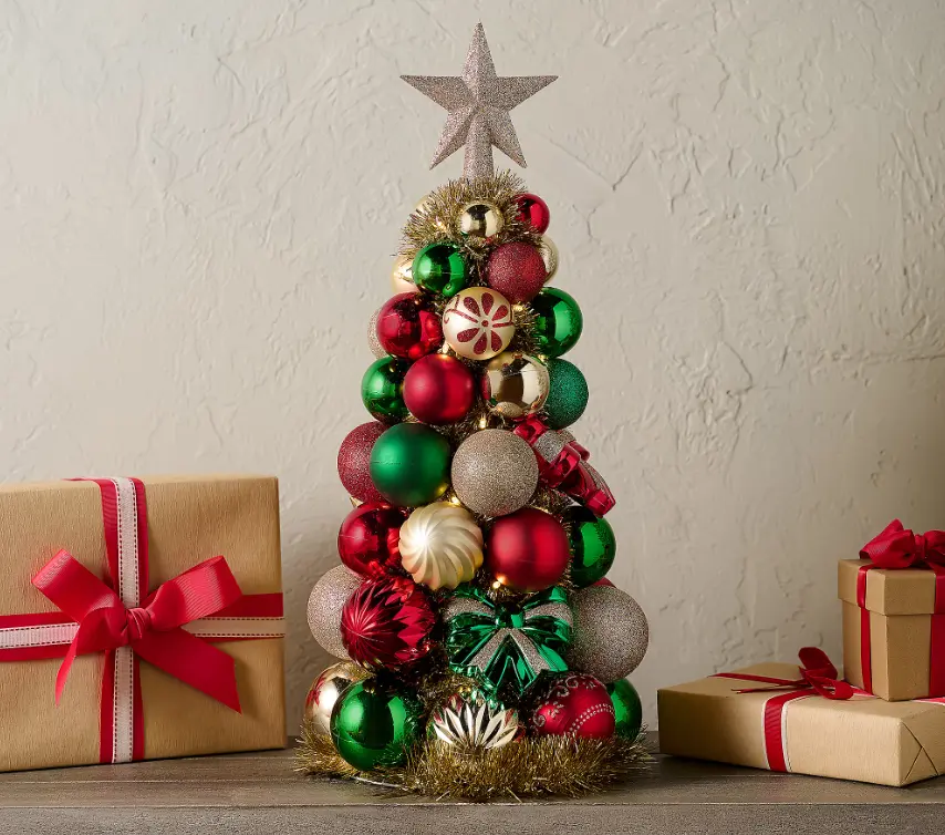 Kringle Express 24" Lit Shatterproof Ornament Tree