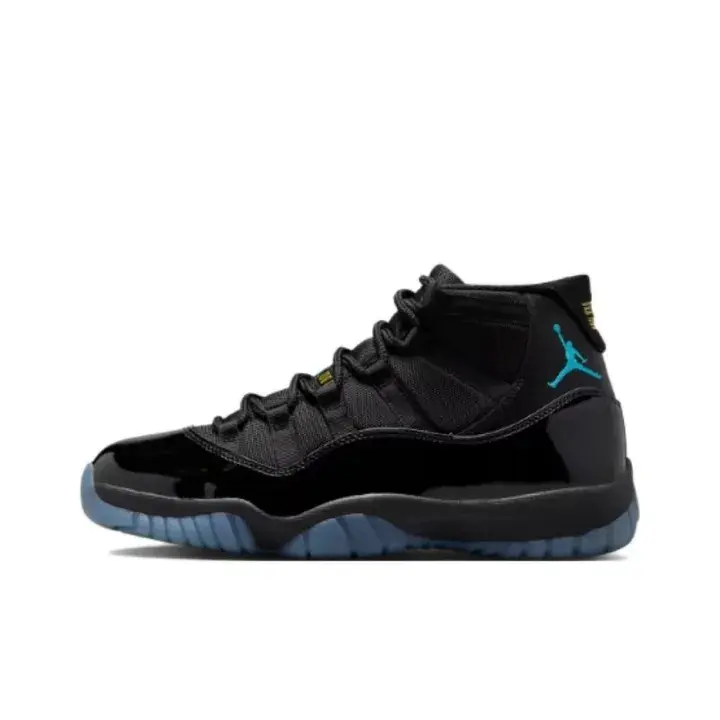 High top mixed material basketball sneakers full black patent leather mesh teal logo upper popular daily essential soft sole arch support breathable wide fit casual walking travel festival lightweight non slip tiktok viral unisex street footwear daily