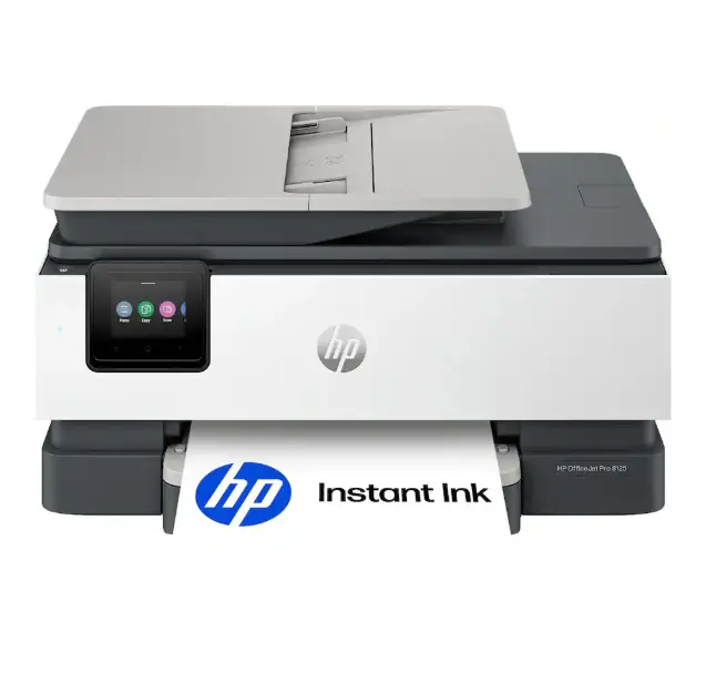HP OfficeJet Pro 8125 All-in-One Wireless Printer, White, Color Inkjet Printer, Scanner Copier, Home Office Machine, Wireless Printer, HP Printing Device