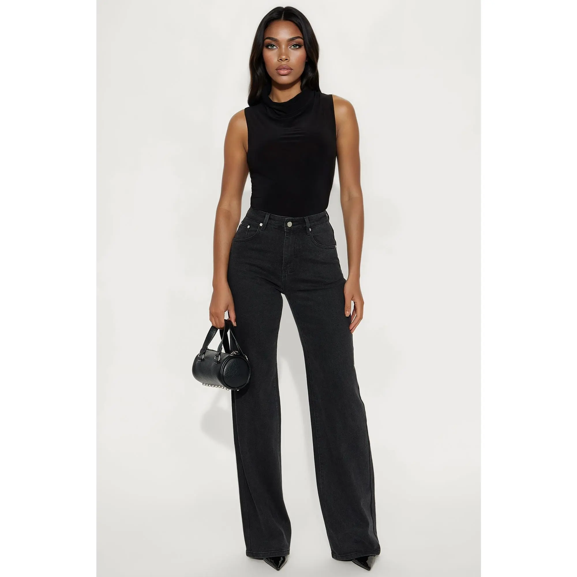 Tall Bonafide Basic Straight Leg Jeans - Black Wash