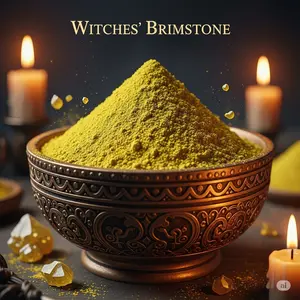 Witchcraft Hoodoo Voodoo Brimstone sulfur powder 2oz Religious Tool