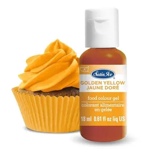 Satin Ice Food Color Liquid Gel, 0.61 fl oz Bottle, Golden Yellow