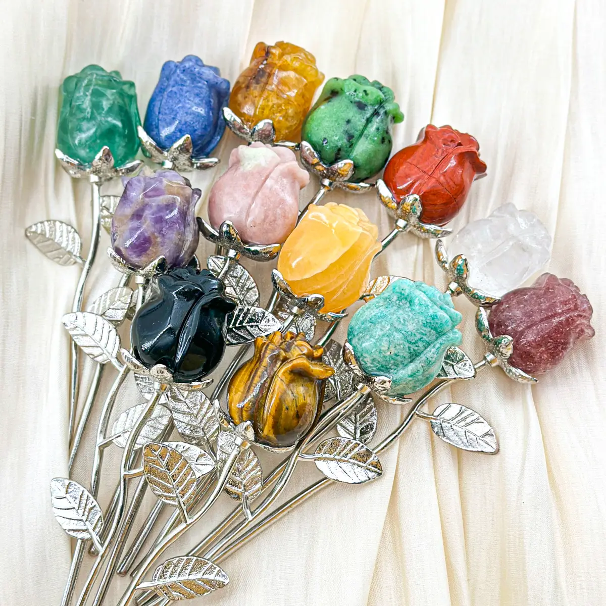 [SG]Handcrafted Crystal Roses,Elegant Gift Decor,Home, Office, Gift Giving,Crystal Rose Ornament,Healing Energy, Aesthetic Decor，