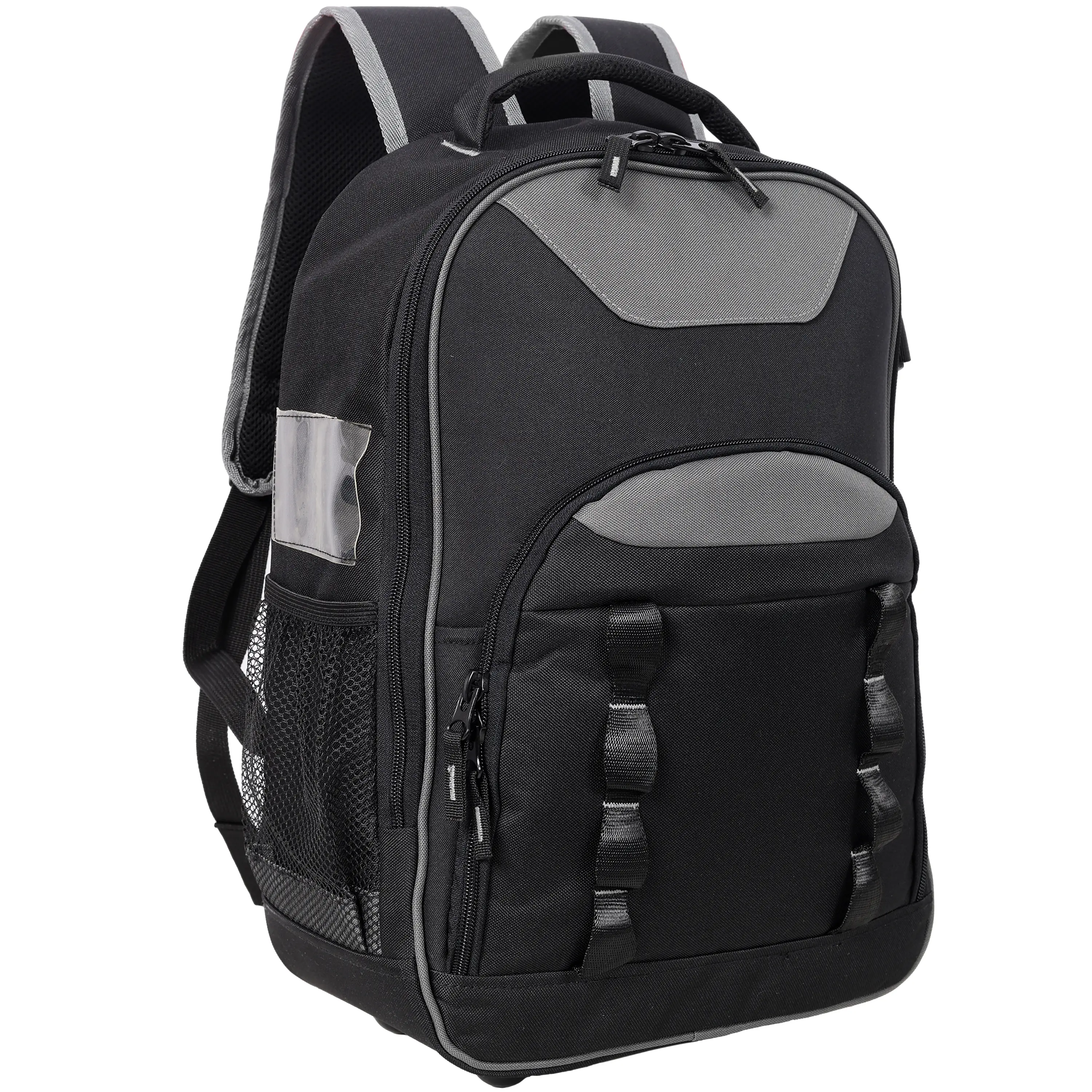 Heavy Duty Water Resistant Oxford Cloth Tool Backpack, Multifunctional Multi-Pocket Work Tool Storage Bag for Electricians, HVAC Technicians, Plumbers & Handymen